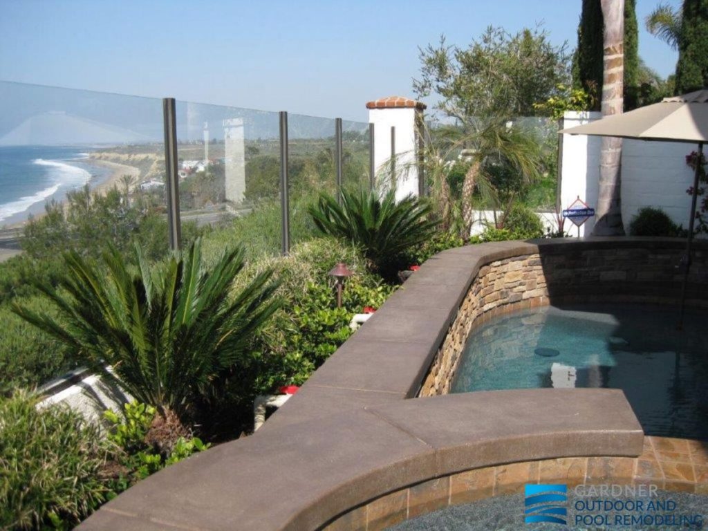 Freeform pool with swim-up bar